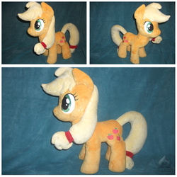 Size: 1200x1200 | Tagged: safe, artist:obcor, applejack, g4, hatless, irl, missing accessory, photo, plushie, solo