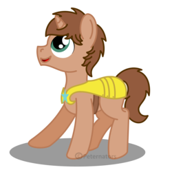 Size: 1200x1200 | Tagged: safe, artist:peternators, oc, oc only, oc:heroic armour, pony, unicorn, cadet, colt, looking up, male, royal guard, smiling, solo, younger