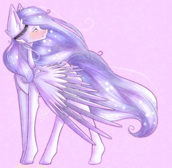 Size: 2000x1950 | Tagged: safe, artist:mylittledrawingpony, oc, oc only, pegasus, pony, ear fluff, female, mare, signature, solo, wind