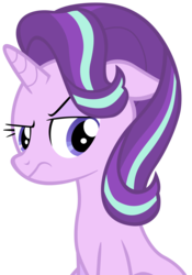 Size: 7000x10000 | Tagged: safe, artist:tardifice, starlight glimmer, g4, the crystalling, absurd resolution, female, photoshop, raised eyebrow, simple background, sitting, solo, transparent background, vector