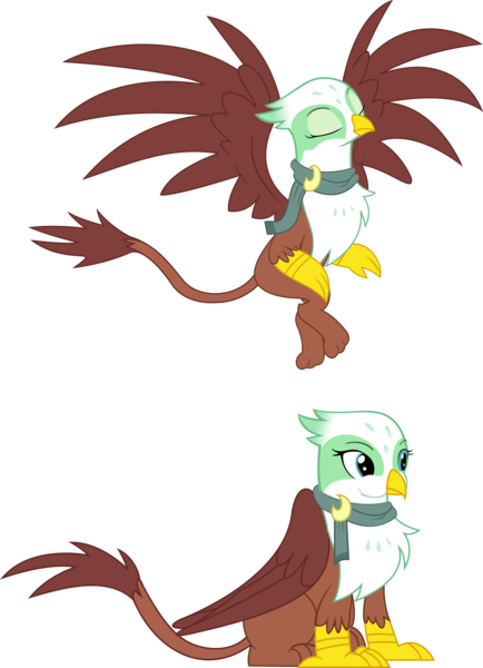 Artist Bluetech Duo Flying Greta Griffon Inkscape Safe Simple Background Sitting Solo Svg Available The Lost Treasure Of Griffonstone Transparent Background Vector Derpibooru