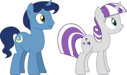 Size: 4000x2376 | Tagged: safe, artist:bluetech, night light, twilight velvet, pony, g4, the crystalling, .svg available, duo, female, happy, husband and wife, inkscape, male, mare, ship:nightvelvet, simple background, smiling, stallion, transparent background, vector