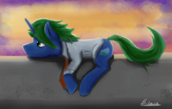 Size: 1280x807 | Tagged: safe, artist:swiftsketchpone, oc, oc only, oc:chemical spill, pony, unicorn