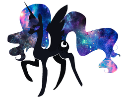 Size: 1121x882 | Tagged: safe, artist:gigifeh, princess luna, g4, female, silhouette, simple background, solo