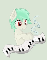 Size: 797x1002 | Tagged: safe, artist:mismisho, oc, oc only, musical instrument, piano, simple background, solo