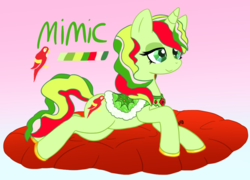 Size: 1024x736 | Tagged: safe, artist:vysevee, mimic (g1), twinkle eyed pony, g1, g4, the golden horseshoes, clothes, g1 to g4, generation leap, horseshoes, pillow
