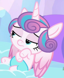 Size: 503x613 | Tagged: safe, screencap, princess flurry heart, g4, the crystalling, baby, condescending flurry heart, diaper, female, reaction image, solo, unamused