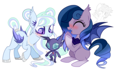 Size: 5000x2873 | Tagged: safe, artist:wicklesmack, oc, oc only, bat pony, pony, sableye, plushie, pokémon