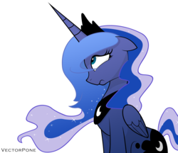 Size: 5000x4327 | Tagged: safe, artist:darkflame75, artist:vectorpone, princess luna, g4, absurd resolution, female, simple background, solo, transparent background, vector