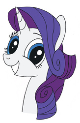 Size: 1953x3003 | Tagged: safe, artist:rutgernl, rarity, pony, unicorn, g4, bust, female, mare, simple background, smiling, solo, white background