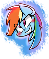 Size: 1333x1600 | Tagged: dead source, safe, artist:artypaints, rainbow dash, pegasus, pony, g4, bust, female, portrait, solo