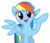 Size: 1240x1072 | Tagged: safe, artist:hendro107, rainbow dash, pegasus, pony, g4, my little pony: friendship is magic, what about discord?, .psd available, cute, dashabetes, female, simple background, solo, transparent background, vector, waving