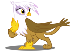 Size: 1024x741 | Tagged: safe, artist:hendro107, gilda, griffon, g4, the lost treasure of griffonstone, .psd available, female, simple background, solo, transparent background, vector, waving