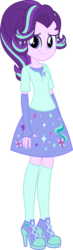 Size: 1471x5050 | Tagged: safe, artist:osipush, starlight glimmer, equestria girls, g4, the crystalling, clothes, cute, cutie mark on clothes, equestria girls-ified, female, fingerless gloves, glimmerbetes, gloves, high heels, high res, inkscape, looking at you, shoes, simple background, skirt, socks, solo, transparent background, vector