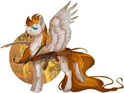 Size: 1279x961 | Tagged: safe, artist:wolfartiststudio, oc, oc only, oc:golden rain, pegasus, pony, ak-47, epic, gun, solo, standing, weapon