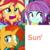 Size: 600x600 | Tagged: safe, edit, edited screencap, screencap, sunburst, sunny flare, sunset shimmer, pony, unicorn, equestria girls, g4, my little pony: friendship is magic, the crystalling, female, male, name, names, polyamory, pun, shipping, similarities, stallion, stellar similarities, sun cubed