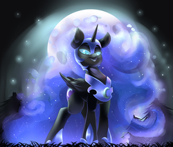 Size: 3997x3403 | Tagged: safe, artist:sourspot, nightmare moon, g4, female, high res, moon, solo