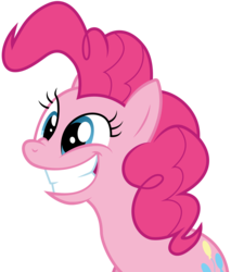 Size: 3401x4001 | Tagged: safe, artist:cloudy glow, pinkie pie, earth pony, pony, g4, the crystalling, .ai available, female, happy, irrational exuberance, mare, simple background, smiling, solo, transparent background, vector