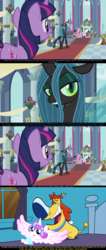 Size: 1280x3032 | Tagged: safe, edit, edited screencap, screencap, princess cadance, princess flurry heart, queen chrysalis, shining armor, twilight sparkle, g4, comic, crossover, moral event horizon, psyga's alternate pony scenes, screencap comic, sparky (the fairly oddparents), the fairly oddparents