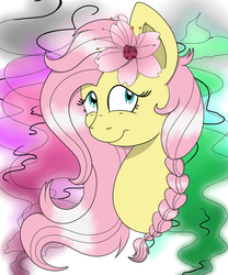 Size: 2500x3000 | Tagged: safe, artist:theartistsora, fluttershy, g4, braid, cute, face, female, high res, solo