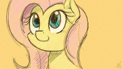 Size: 1920x1080 | Tagged: safe, artist:vadkram20xd6, fluttershy, g4, bust, female, looking away, looking up, portrait, solo