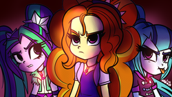 Size: 900x506 | Tagged: dead source, safe, artist:wubcakeva, adagio dazzle, aria blaze, sonata dusk, equestria girls, g4, rainbow rocks, looking at you, the dazzlings, tongue out