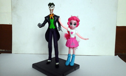Size: 1280x768 | Tagged: safe, pinkie pie, equestria girls, g4, female, irl, male, photo, the joker, toy