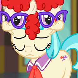 Size: 753x753 | Tagged: safe, edit, edited screencap, screencap, coco pommel, twist, g4, /mlp/, fusion, not salmon, wat, what has science done
