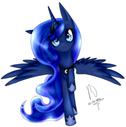 Size: 1008x1015 | Tagged: safe, artist:drawcraft123, princess luna, g4, female, heart eyes, looking at you, raised hoof, simple background, solo, spread wings, transparent background, wingding eyes