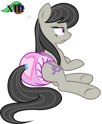 Size: 1026x1250 | Tagged: safe, artist:kooner-cz, artist:mlpcutepic, edit, octavia melody, g4, diaper, diaper edit, female, non-baby in diaper, poofy diaper, solo