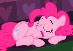 Size: 646x450 | Tagged: safe, screencap, pinkie pie, earth pony, pony, g4, mmmystery on the friendship express, season 2, animated, breathing, cute, diapinkes, eyes closed, female, gif, loop, perfect loop, prone, sleeping, smiling, snoring, solo