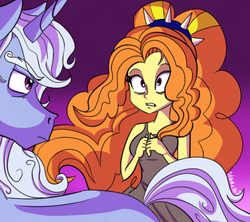 Size: 800x711 | Tagged: dead source, safe, artist:wubcakeva, adagio dazzle, star swirl the bearded, equestria girls, g4, my little pony equestria girls: rainbow rocks, duo, rainbow rocks star swirl