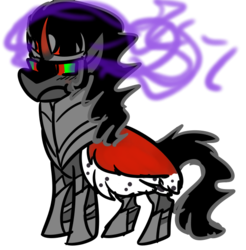 Size: 582x591 | Tagged: safe, artist:dokuyuu, king sombra, pony, g4, grumpy, male, simple background, solo, transparent background