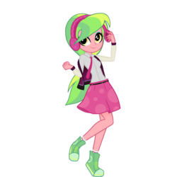 Size: 4000x4000 | Tagged: safe, artist:darthlena, lemon zest, equestria girls, g4, my little pony equestria girls: friendship games, absurd resolution, alternate clothes, clothes, converse, female, headphones, shoes, simple background, sneakers, solo, transparent background, vector