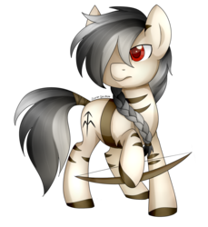 Size: 1717x1875 | Tagged: safe, artist:scarlet-spectrum, oc, oc only, oc:silent arrow, earth pony, pony, bow (weapon), dexterous hooves, simple background, solo, transparent background, weapon