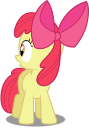 Size: 3482x5000 | Tagged: safe, artist:dashiesparkle, apple bloom, bridle gossip, g4, female, looking back, open mouth, simple background, solo, transparent background, vector