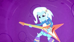Size: 1920x1080 | Tagged: safe, screencap, trixie, equestria girls, g4, guitar centered, my little pony equestria girls: rainbow rocks, electric guitar, guitar, musical instrument, solo
