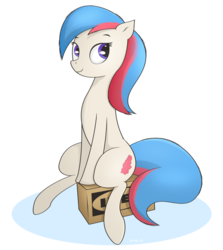 Size: 1024x1147 | Tagged: safe, artist:wonkysole, oc, oc only, pony, box, ikea, nation ponies, ponified, serbia, solo