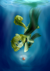 Size: 2480x3507 | Tagged: safe, artist:claudiaqh, oc, oc only, high res, solo, underwater