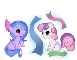 Size: 2700x2100 | Tagged: safe, artist:lunaticlilycoms, sweetie belle, oc, oc:mary medley, g4, commission, high res, simple background, transparent background