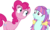 Size: 1024x612 | Tagged: safe, artist:berrypunchrules, pinkie pie, sunny flare, pony, equestria girls, g4, my little pony equestria girls: friendship games, equestria girls ponified, ponified, simple background, transparent background, vector