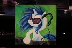 Size: 1280x854 | Tagged: safe, artist:horseez, dj pon-3, vinyl scratch, g4, acrylic painting, female, painting, solo, traditional art