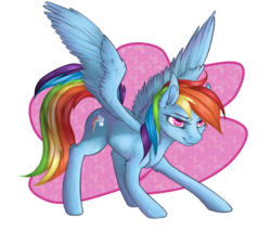 Size: 1000x857 | Tagged: safe, artist:mpsins, rainbow dash, g4, backwards cutie mark, female, solo