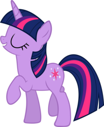 Size: 4911x6000 | Tagged: safe, artist:slb94, twilight sparkle, g4, absurd resolution, eyes closed, female, simple background, smug, solo, transparent background, vector, walking