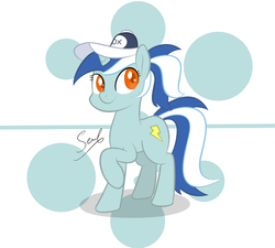 Size: 2000x1800 | Tagged: safe, artist:soulfulmirror, oc, oc only, oc:elevate dreamers, pony, unicorn, cap, hat, solo