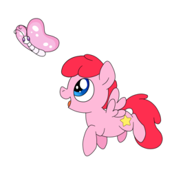 Size: 800x800 | Tagged: safe, artist:perfectpinkwater, butterfly, pegasus, pony, colt, crossover, cute, kirby, kirby (series), male, nintendo, ponified