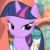 Size: 560x560 | Tagged: safe, screencap, twilight sparkle, pony, unicorn, g4, owl's well that ends well, bag, cropped, female, lidded eyes, saddle bag, solo, unicorn twilight