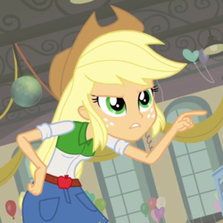 Size: 670x670 | Tagged: safe, screencap, applejack, equestria girls, g4, cropped, female, solo