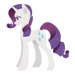 Size: 1024x1017 | Tagged: safe, artist:raponee, rarity, g4, cel shading, female, lineless, simple background, solo, transparent background