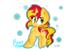 Size: 3000x2000 | Tagged: safe, artist:lynchristina, sunset shimmer, pony, unicorn, g4, female, high res, raised hoof, simple background, solo, transparent background